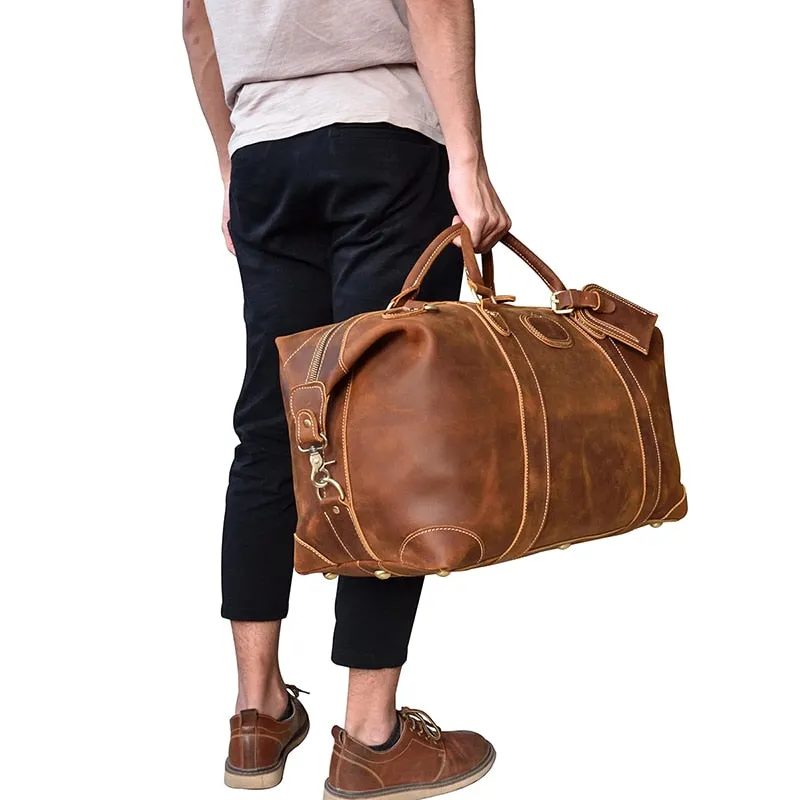 The Eira Duffle Bag | Vintage Leather Weekender - Image 8