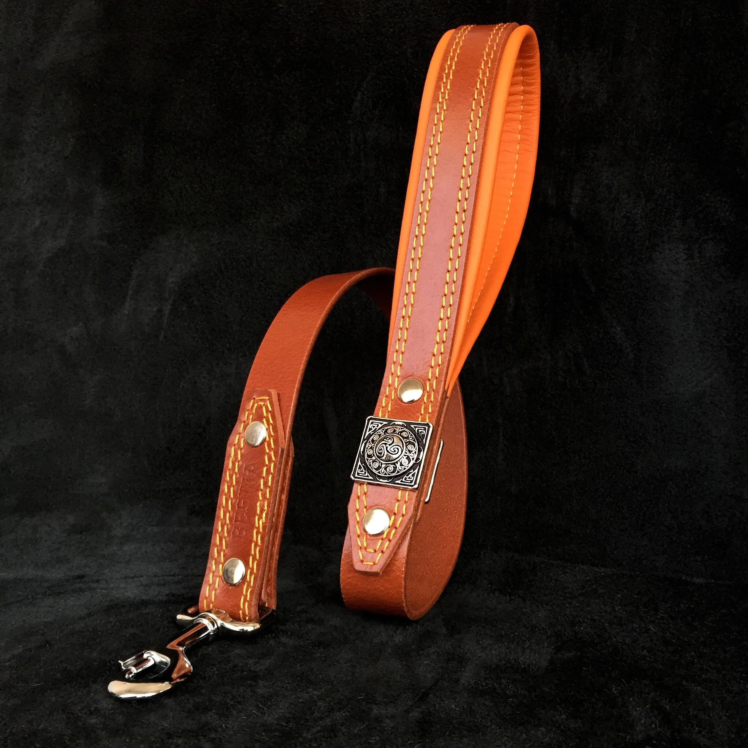The "Eros" Dog Collar 2.5-inch Wide. Brown - Image 5
