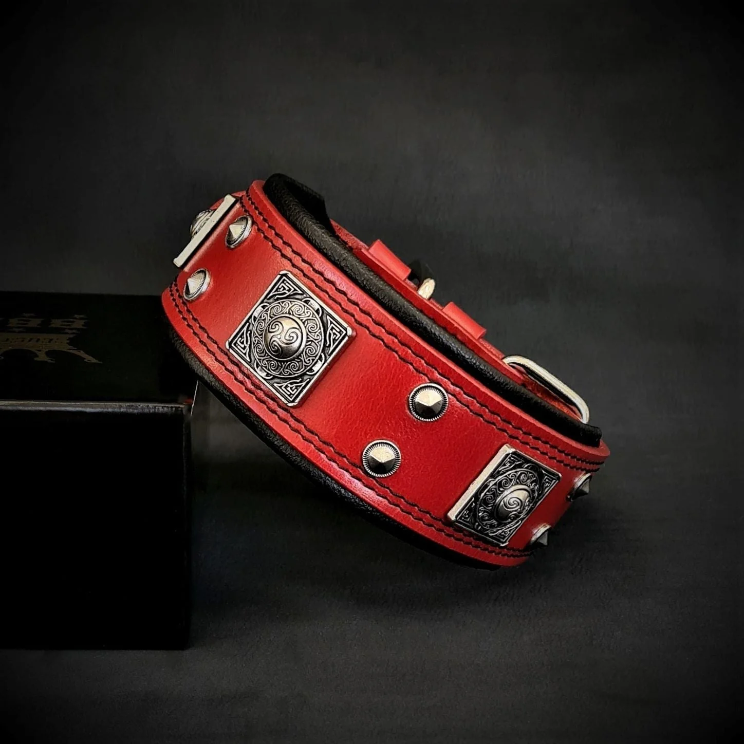 The "Eros" Collar 2-inch Wide. Red