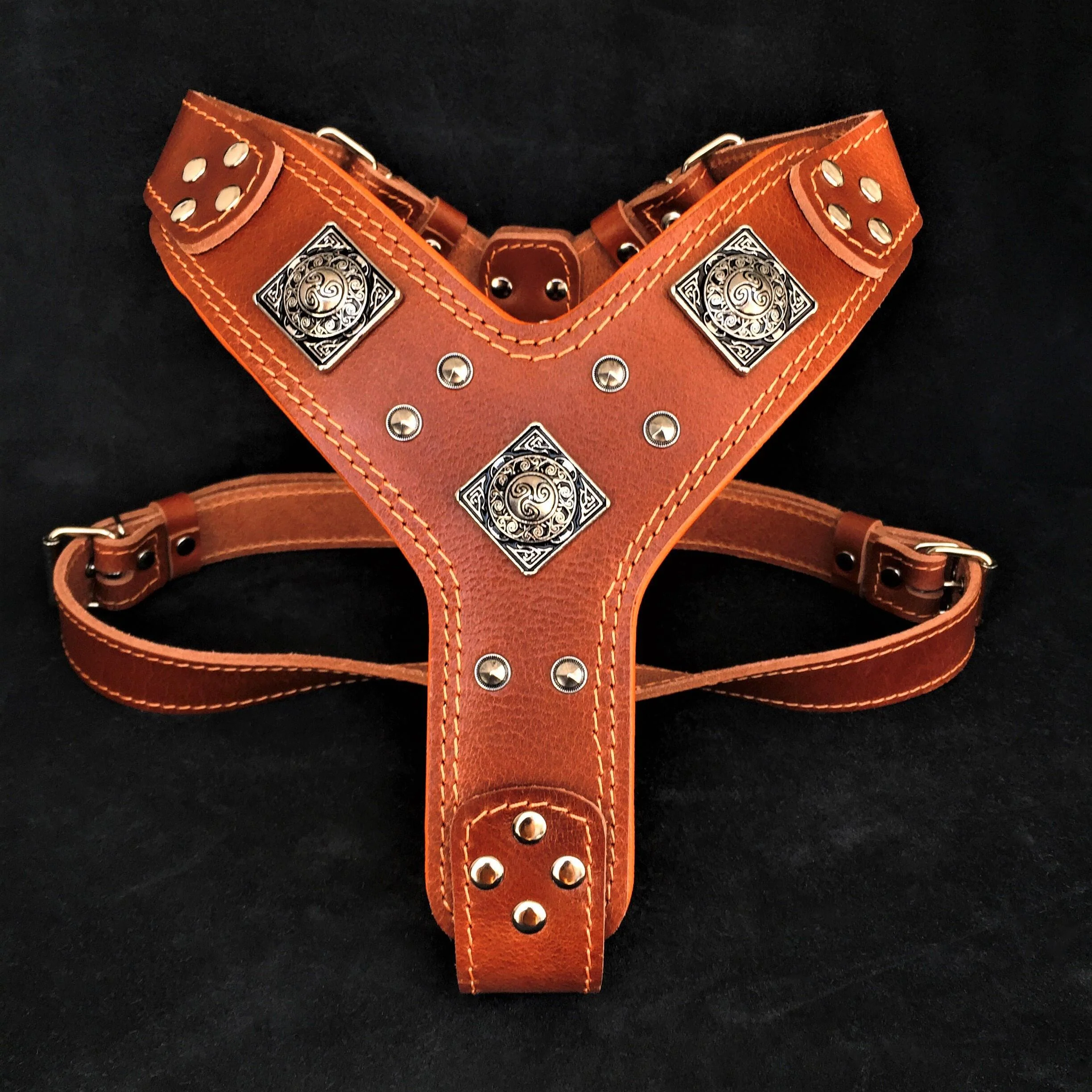 The "Eros" Dog Harness. Brown