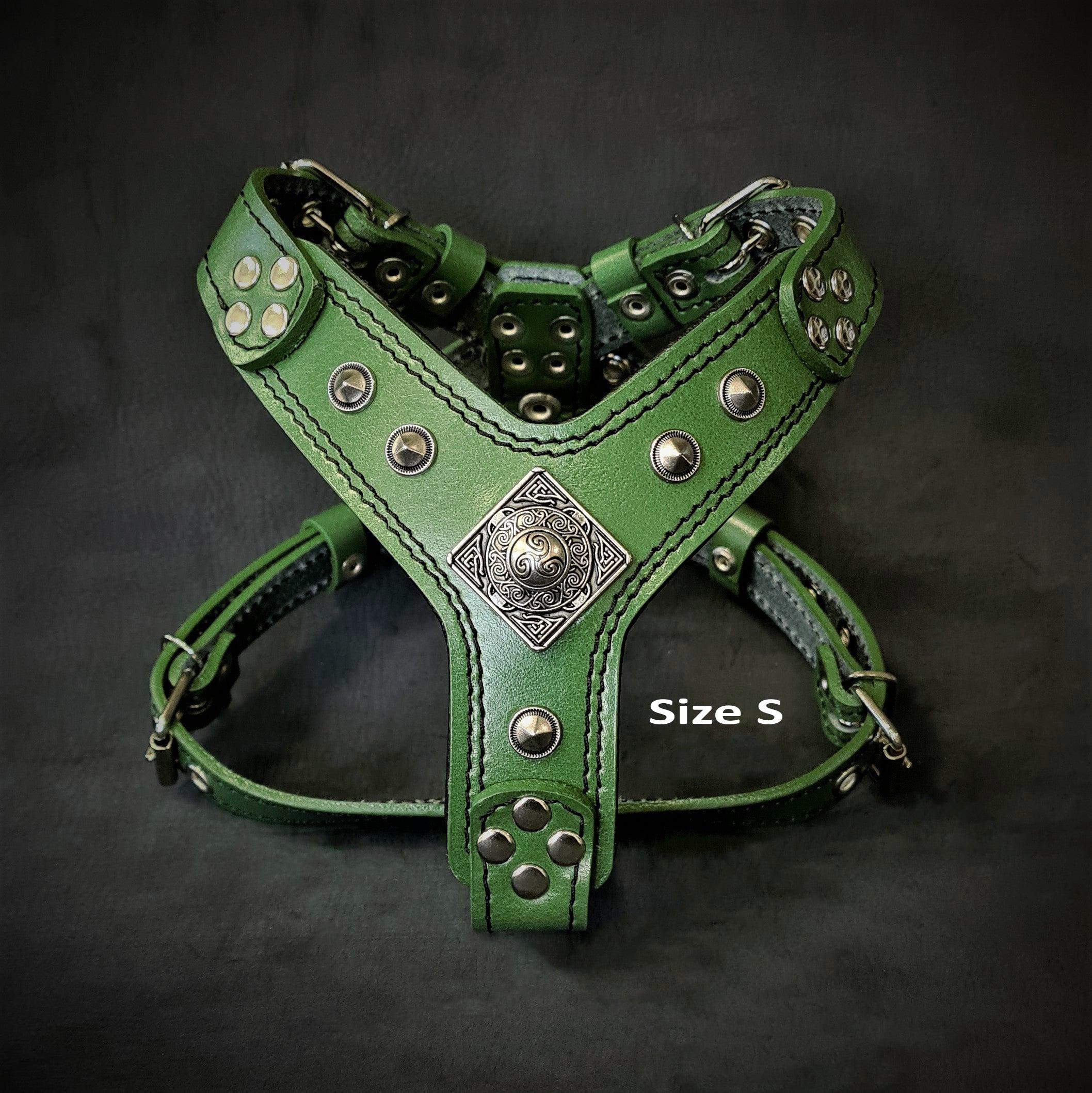The "Eros" Dog Harness Green Small to Medium Size - Image 2