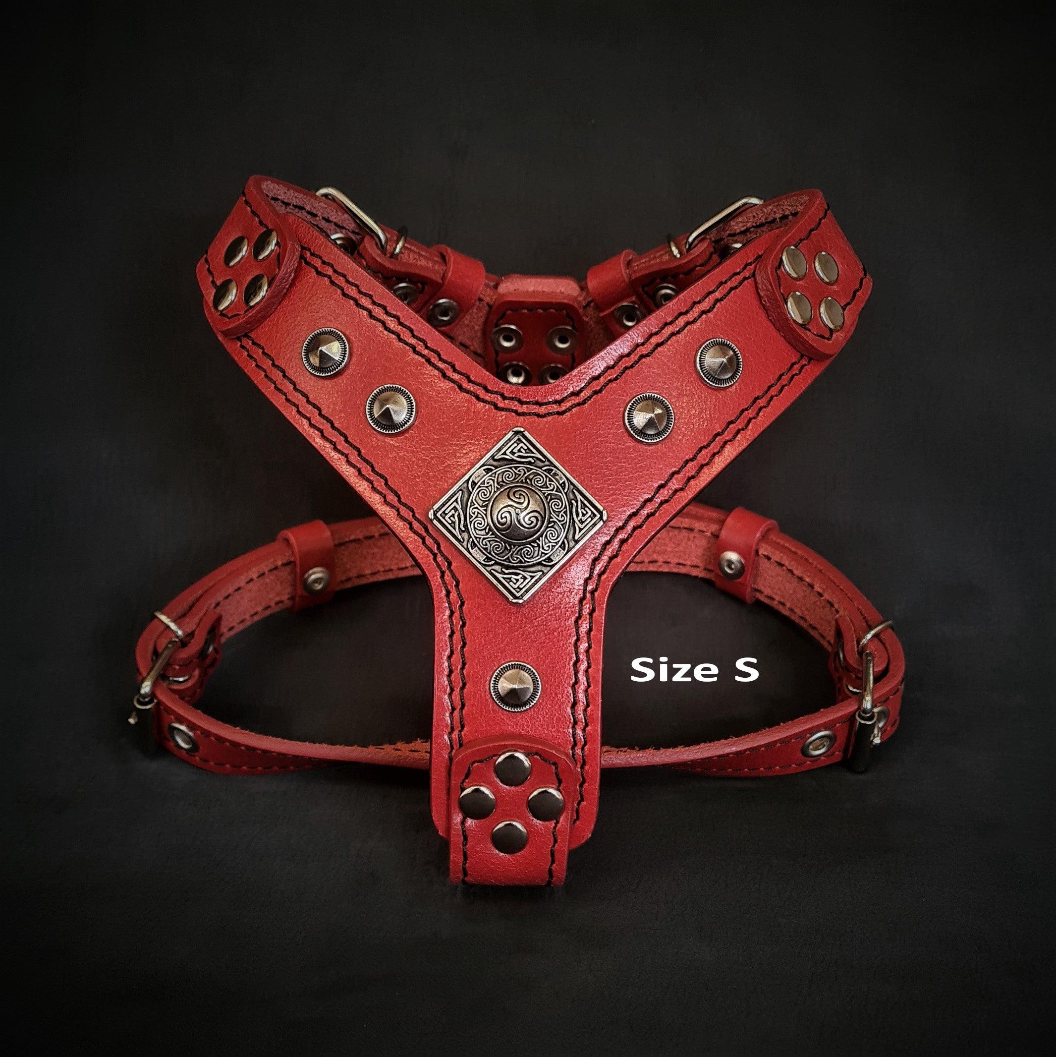 The "Eros" Dog Harness for Small to Medium Breeds. Red - Image 2