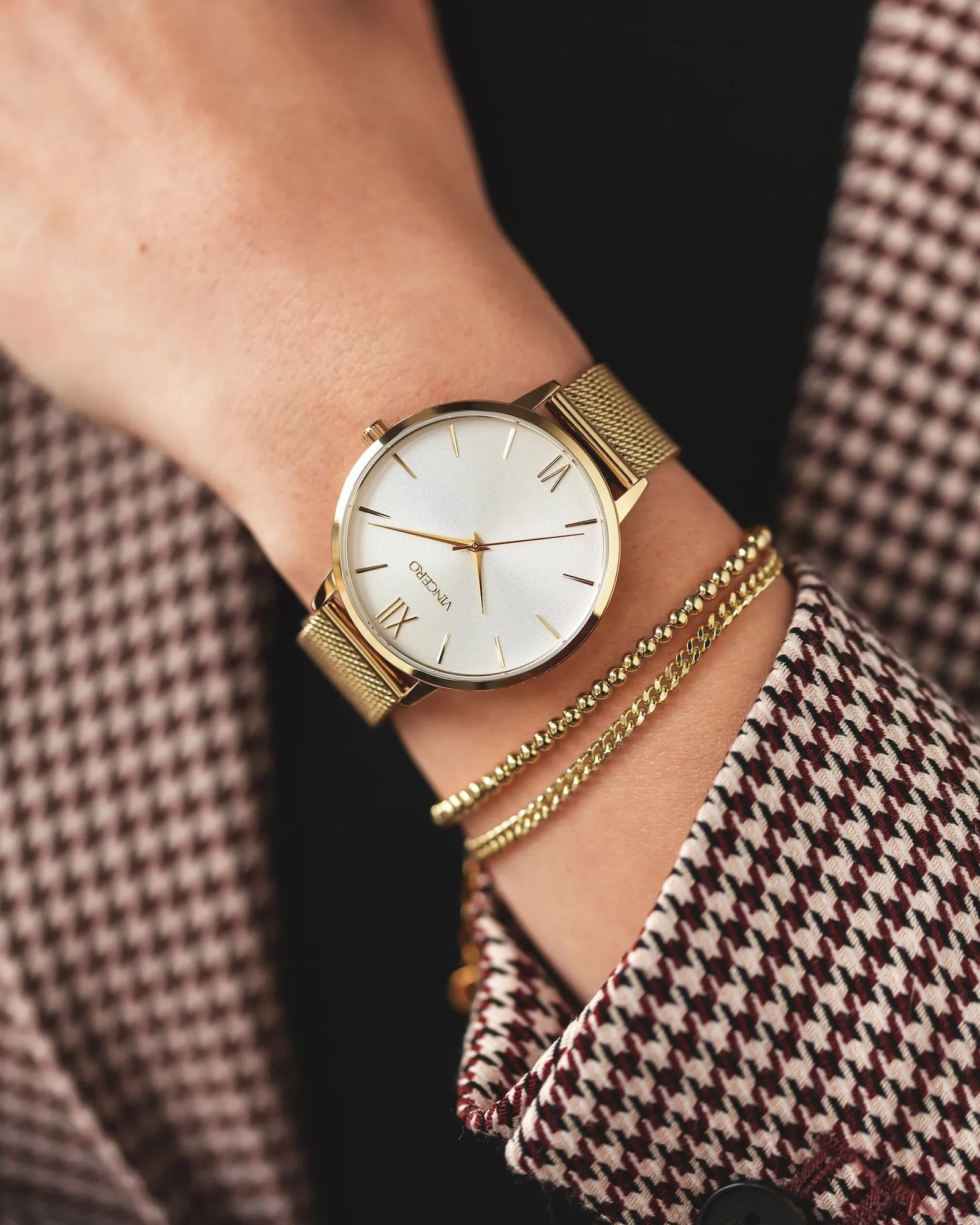 The Eros Mesh Men's Watches - Gold + Satin - Image 2