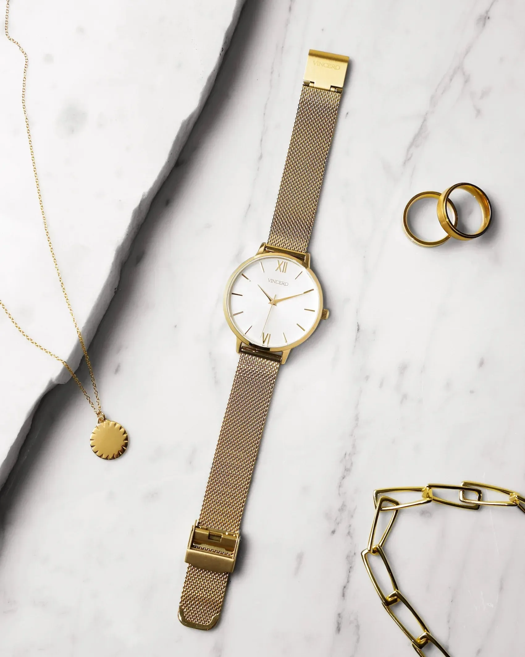 The Eros Mesh Men's Watches - Gold + Satin - Image 3