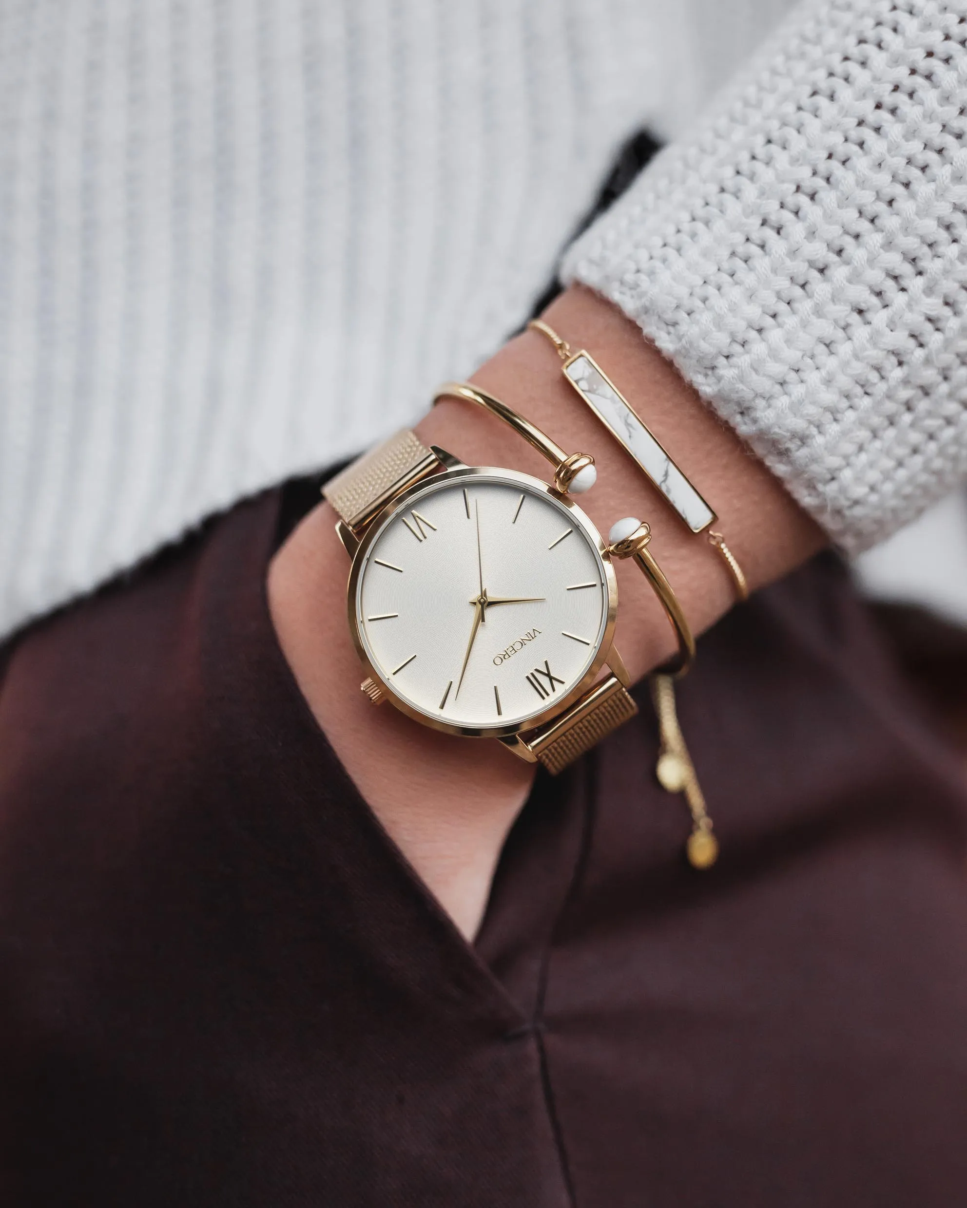 The Eros Mesh Men's Watches - Gold + Satin - Image 6