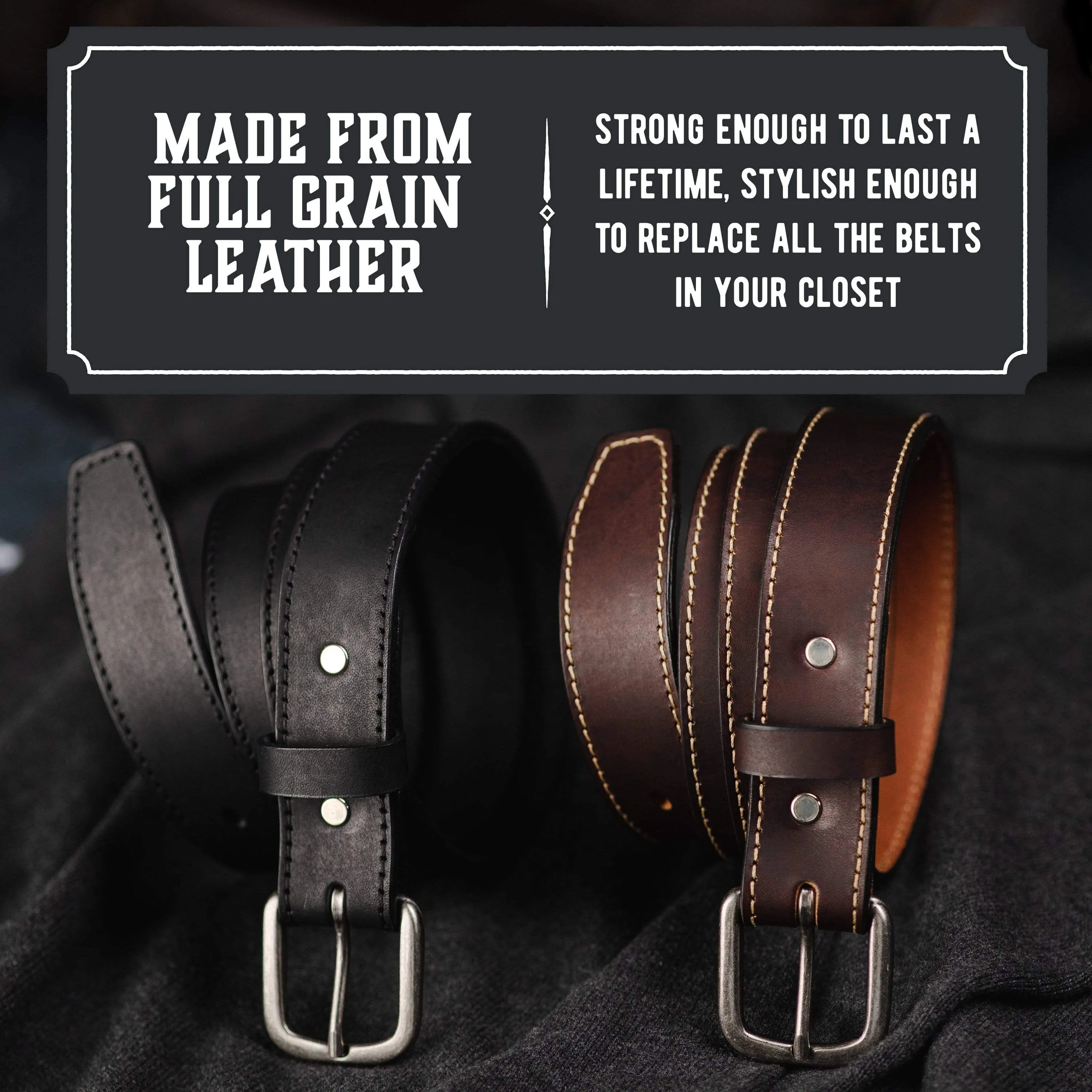 The Executive Leather 1 1/4 Inch Dress Belt - Image 2