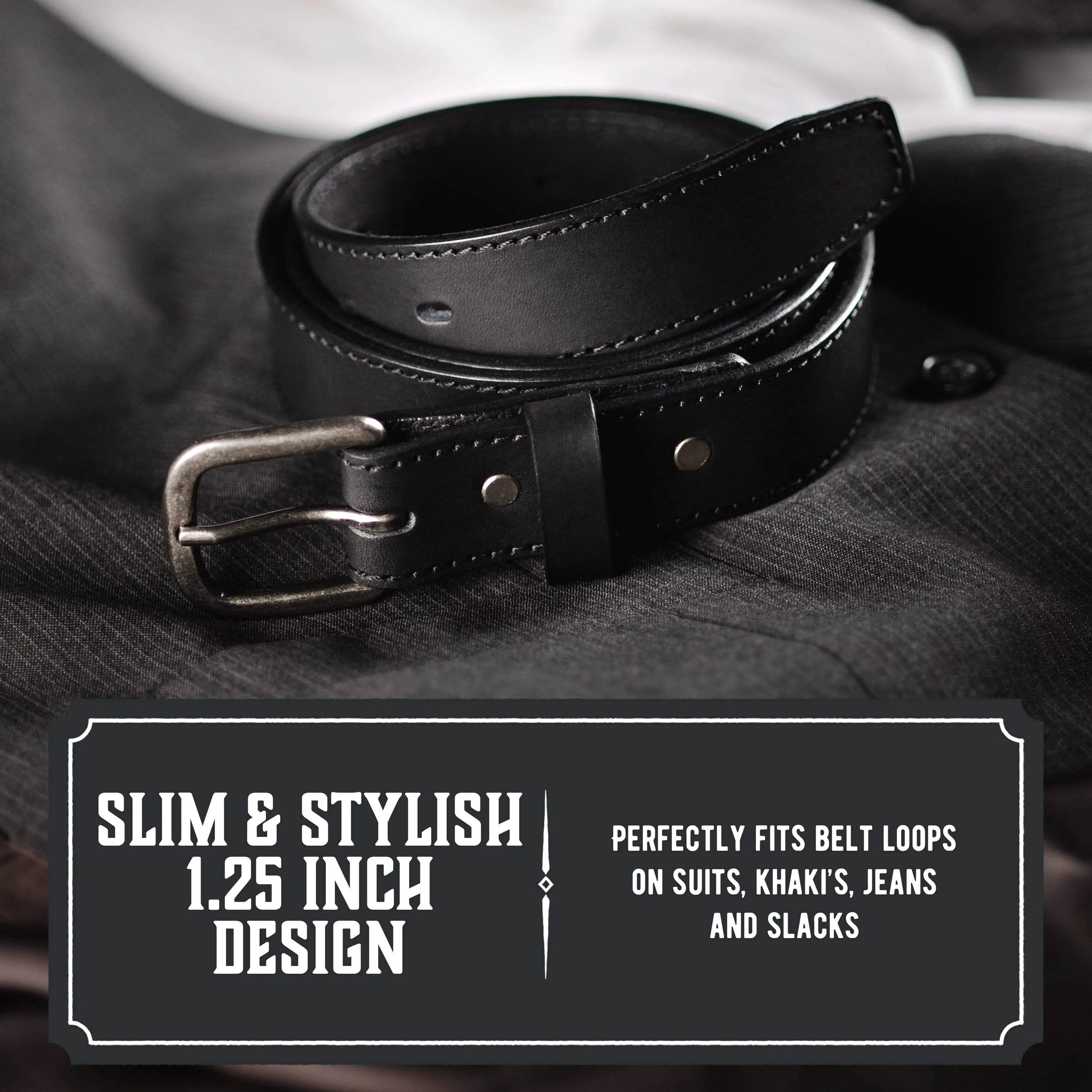 The Executive Leather 1 1/4 Inch Dress Belt - Image 4