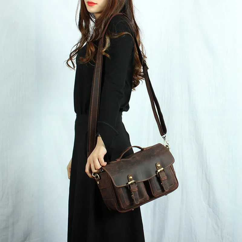 The Faust Leather Camera Bag | Crossbody Vintage Camera Messenger Bag - Image 10