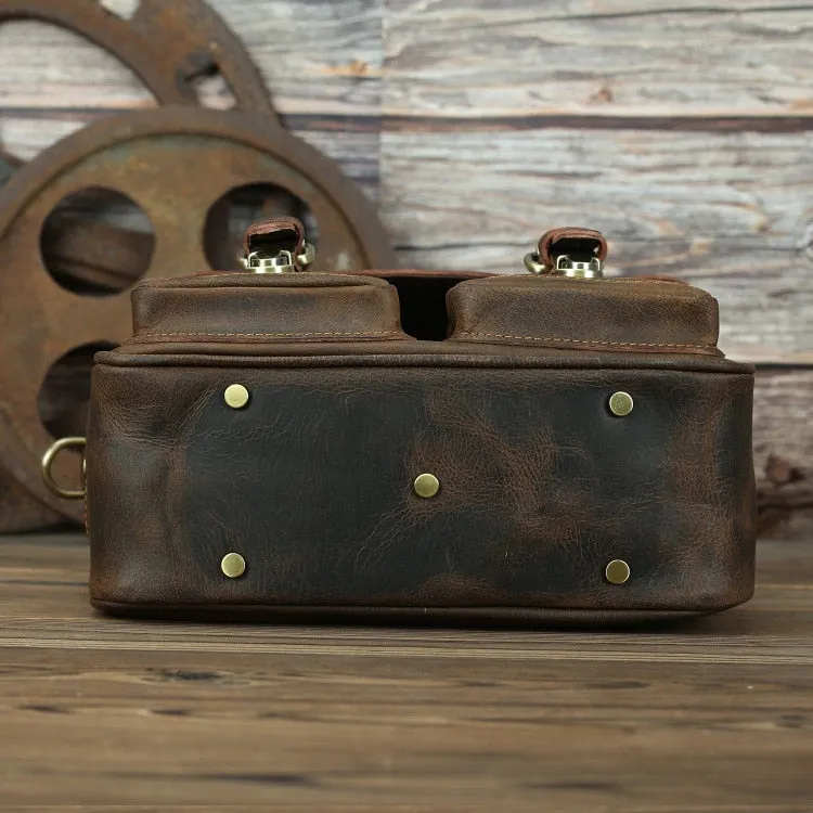 The Faust Leather Camera Bag | Crossbody Vintage Camera Messenger Bag - Image 12