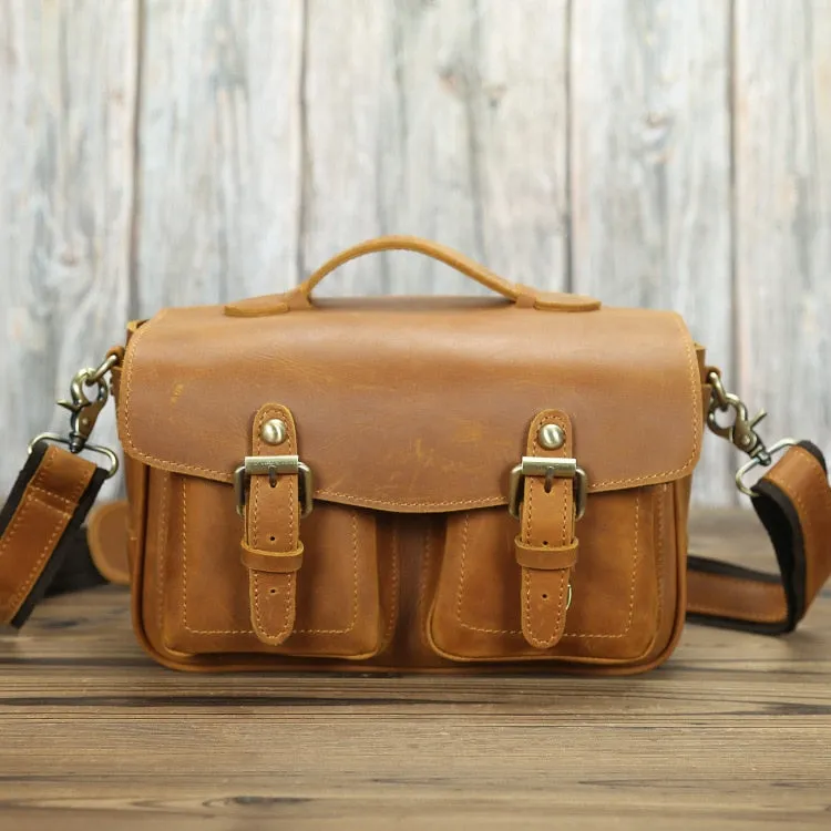 The Faust Leather Camera Bag | Crossbody Vintage Camera Messenger Bag - Image 15