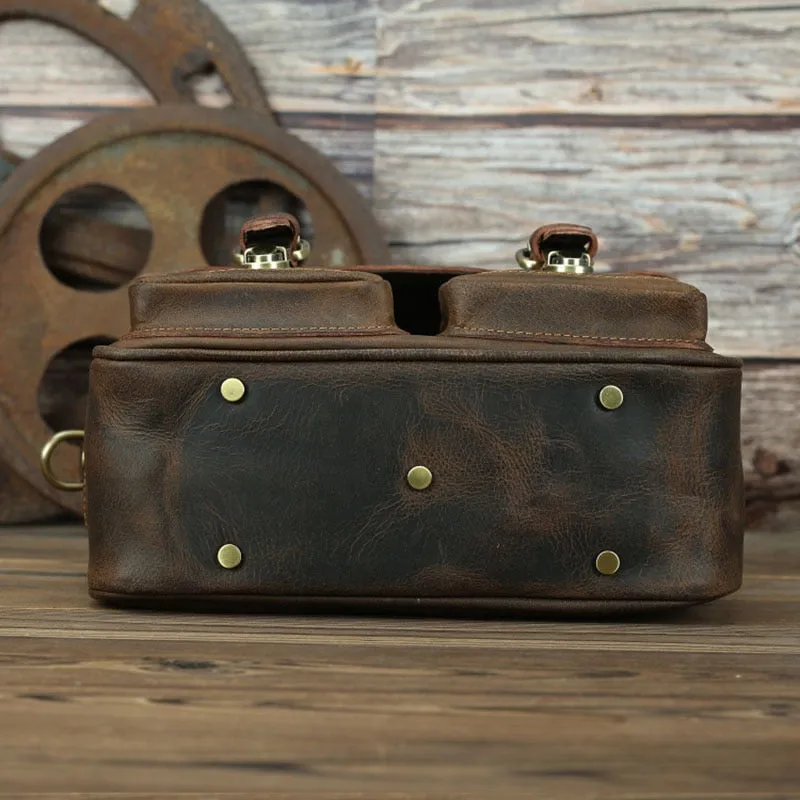 The Faust Leather Camera Bag | Crossbody Vintage Camera Messenger Bag - Image 3