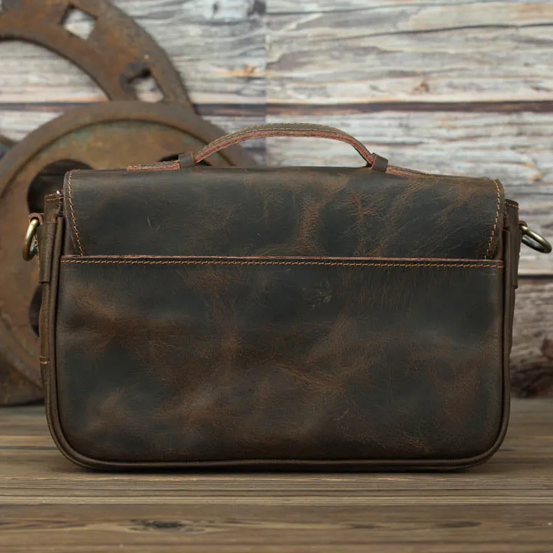 The Faust Leather Camera Bag | Crossbody Vintage Camera Messenger Bag - Image 5