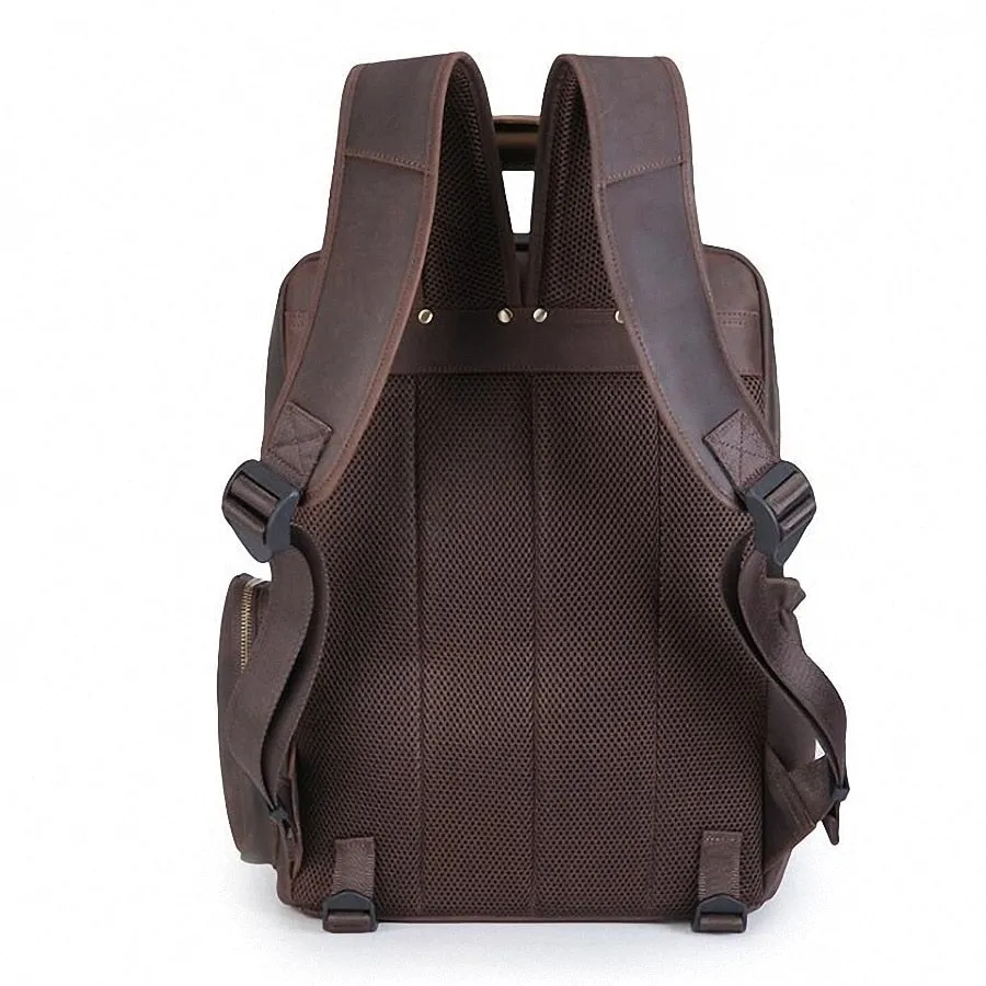The Gaetano | Large Leather Backpack Camera Bag with Tripod Holder - Image 11