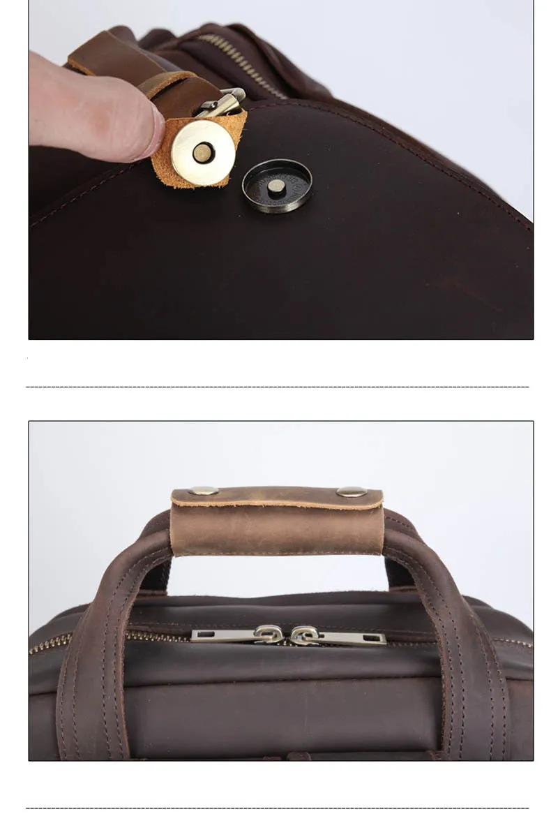 The Gaetano | Large Leather Backpack Camera Bag with Tripod Holder - Image 13