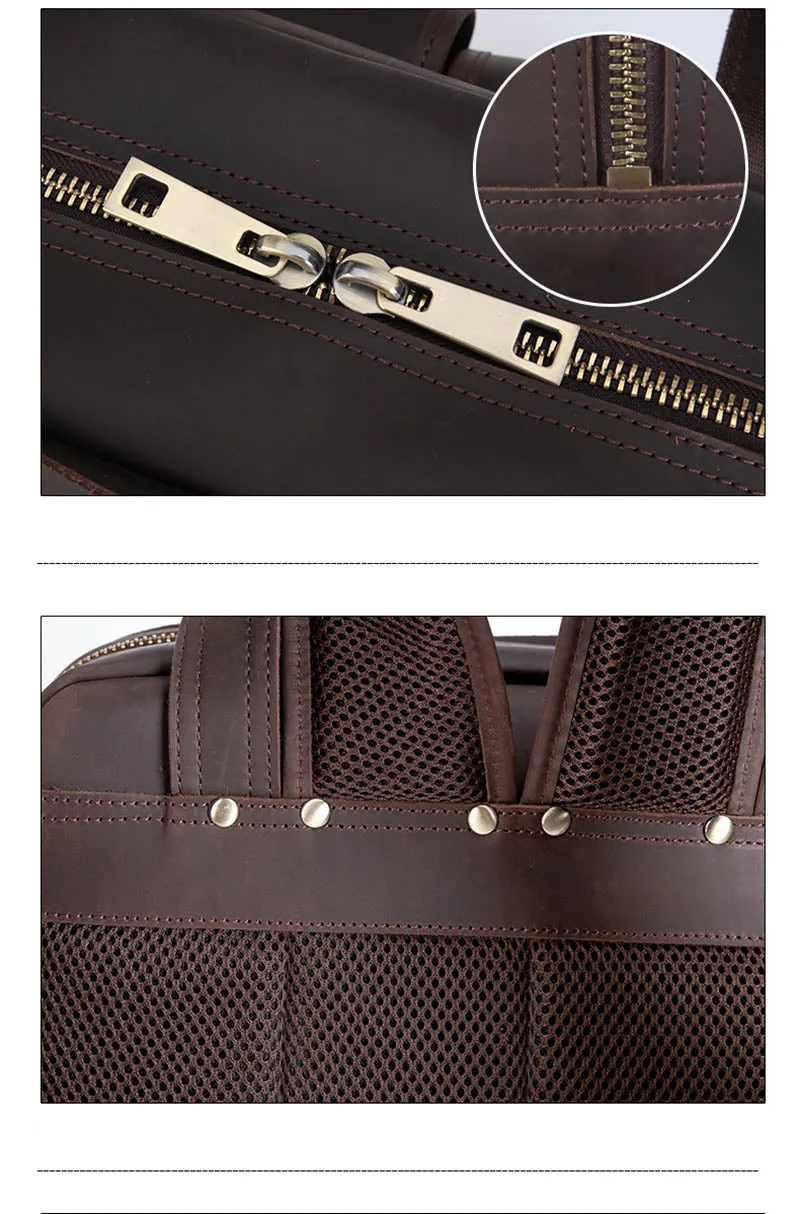 The Gaetano | Large Leather Backpack Camera Bag with Tripod Holder - Image 14
