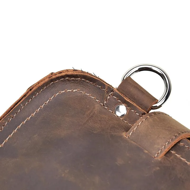 The Gustav Messenger Bag | Large Capacity Vintage Leather Messenger Bag - Image 13