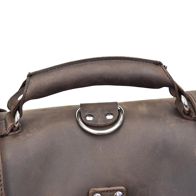 The Gustav Messenger Bag | Large Capacity Vintage Leather Messenger Bag - Image 16