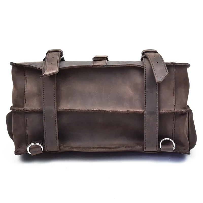 The Gustav Messenger Bag | Large Capacity Vintage Leather Messenger Bag - Image 19