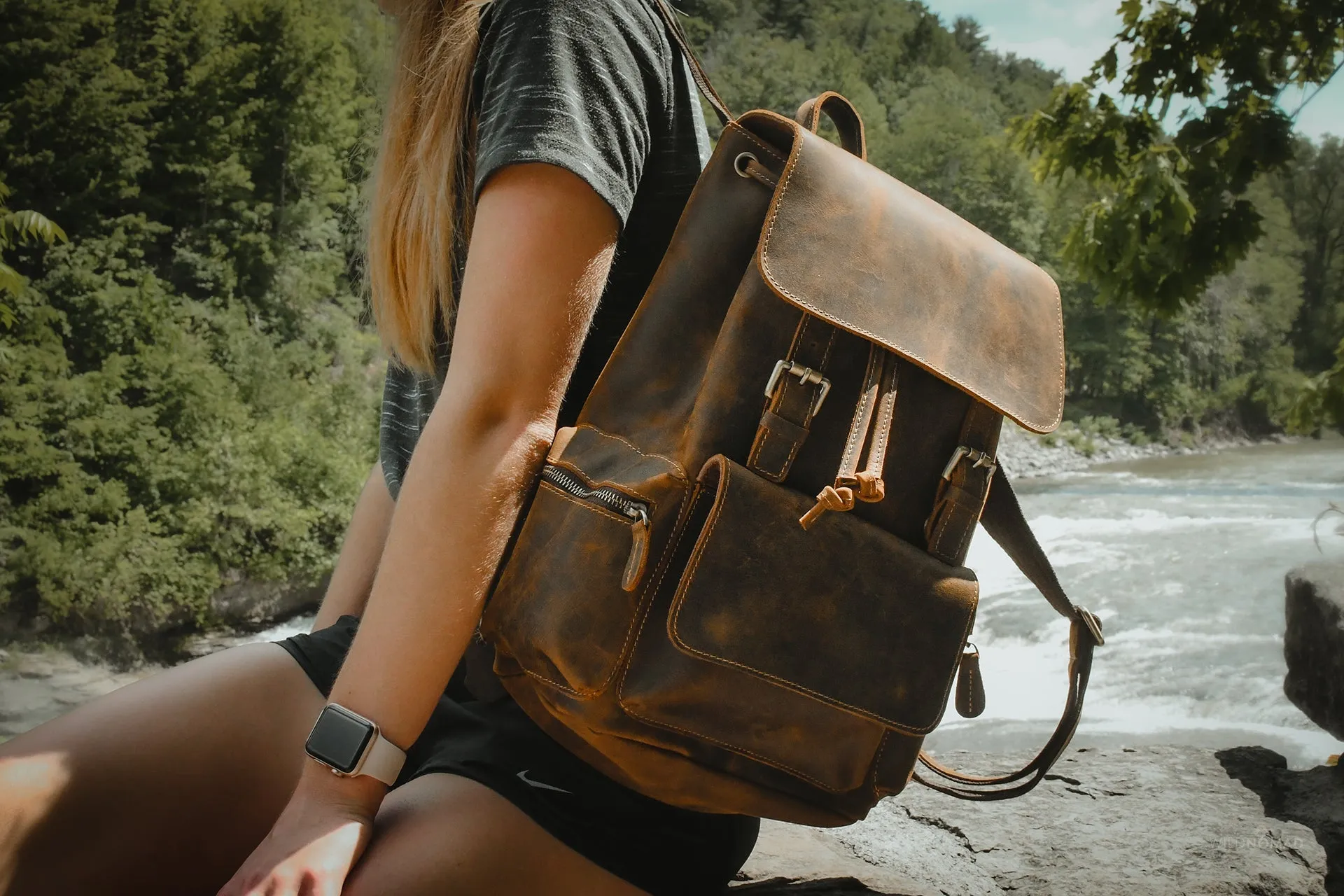 The Hagen Backpack | Vintage Leather Backpack - Image 10