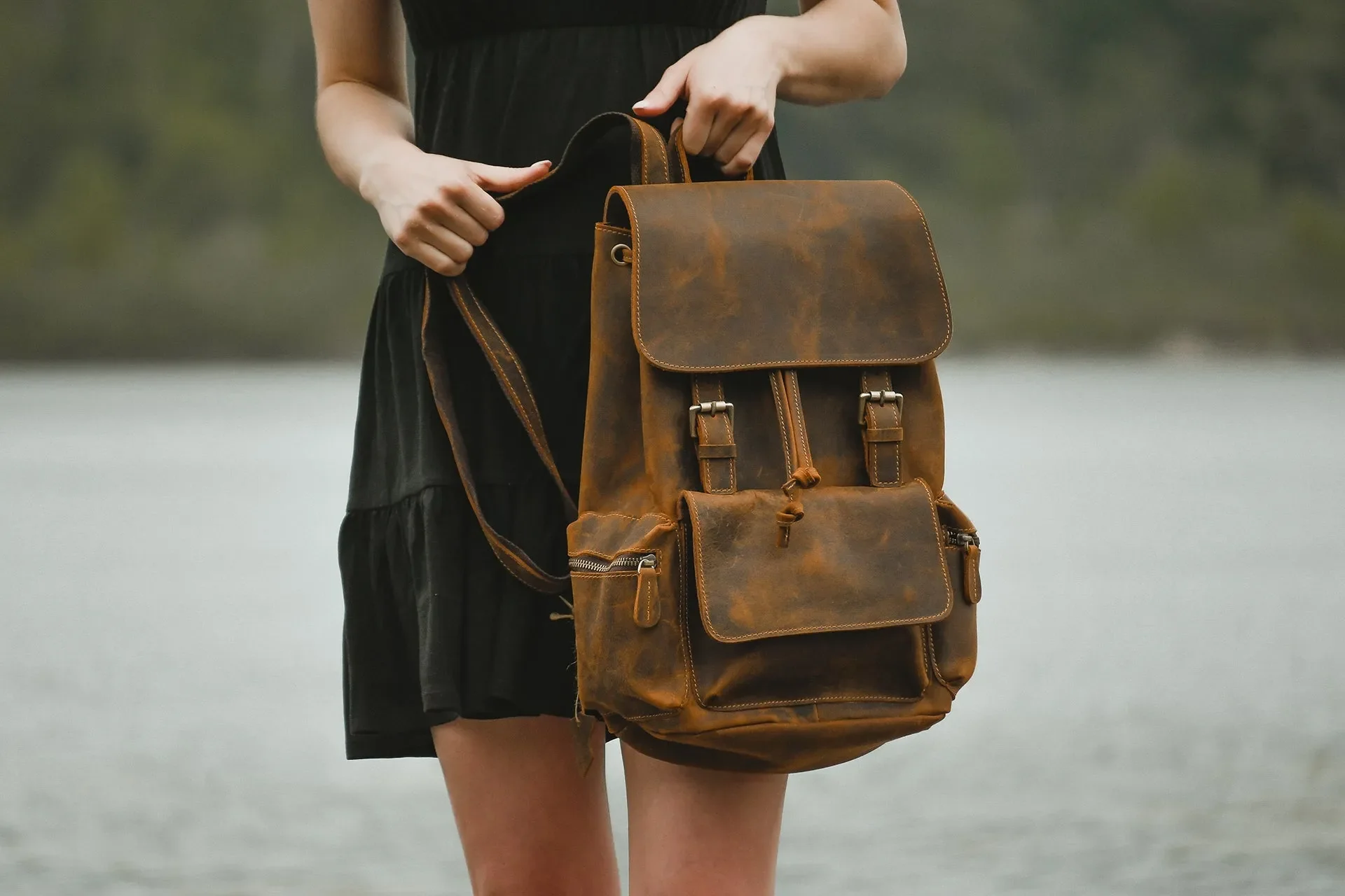 The Hagen Backpack | Vintage Leather Backpack - Image 11