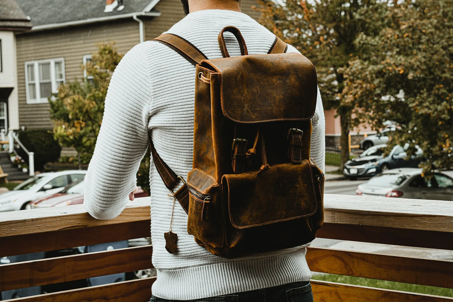 The Hagen Backpack | Vintage Leather Backpack - Image 12