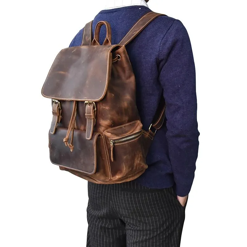 The Hagen Backpack | Vintage Leather Backpack - Image 14