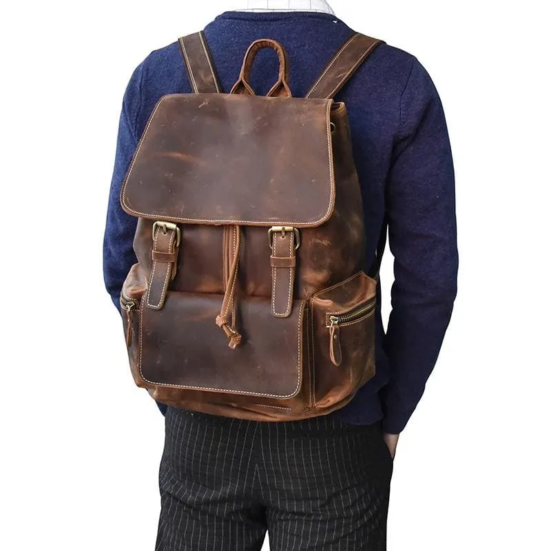 The Hagen Backpack | Vintage Leather Backpack - Image 15
