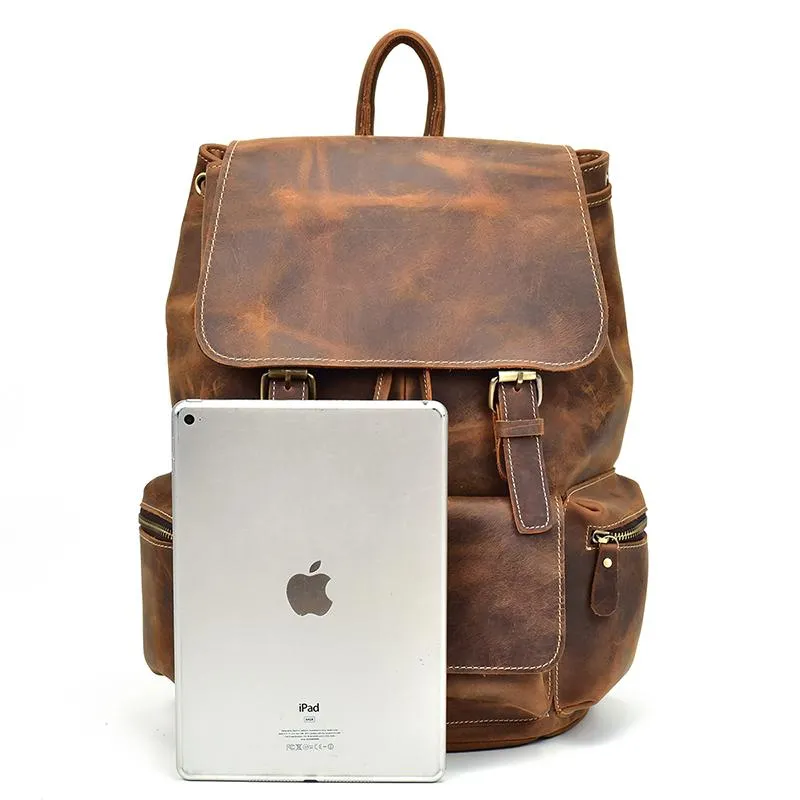 The Hagen Backpack | Vintage Leather Backpack - Image 3