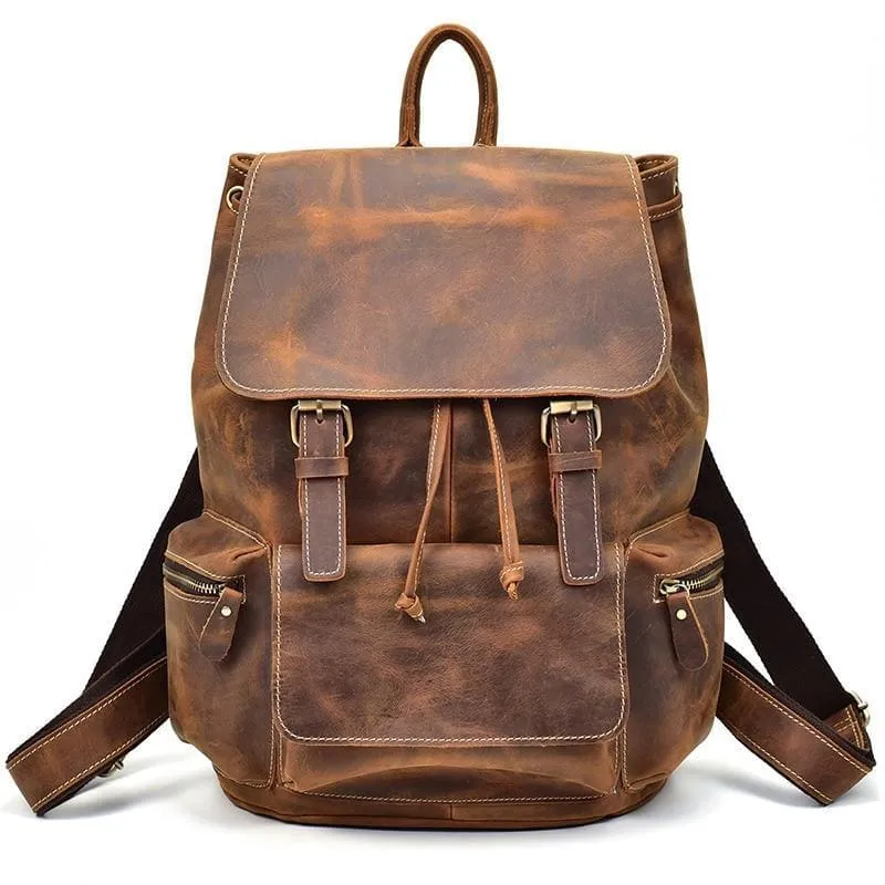 The Hagen Backpack | Vintage Leather Backpack - Image 4