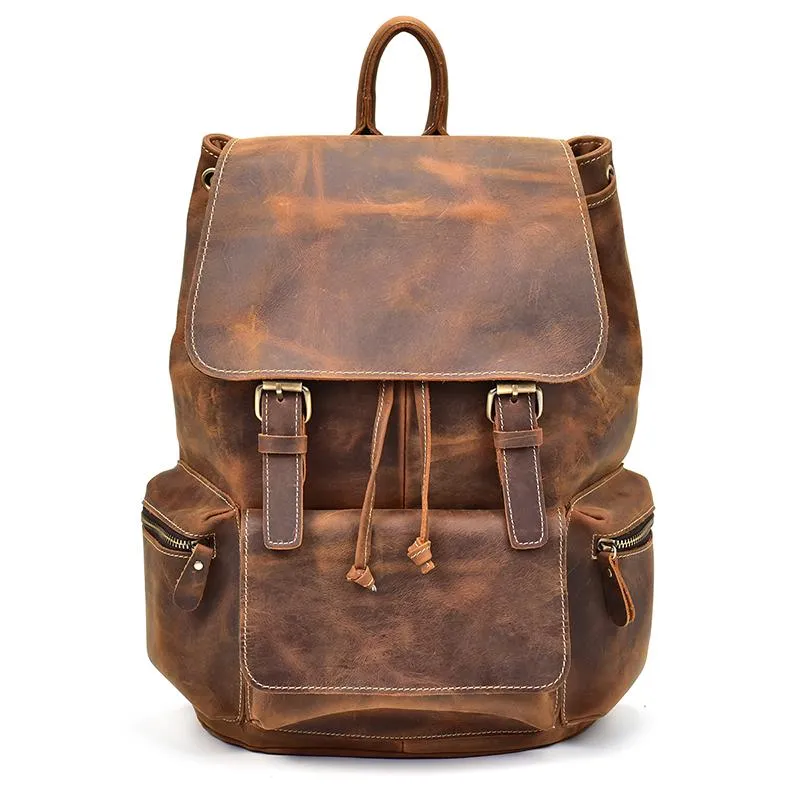 The Hagen Backpack | Vintage Leather Backpack - Image 5