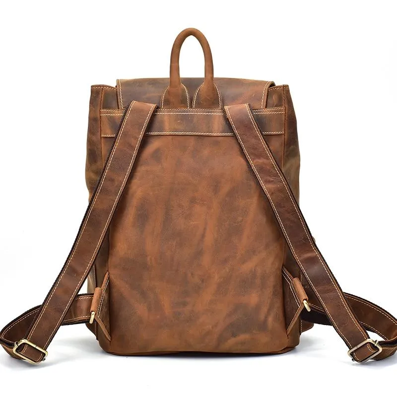 The Hagen Backpack | Vintage Leather Backpack - Image 6