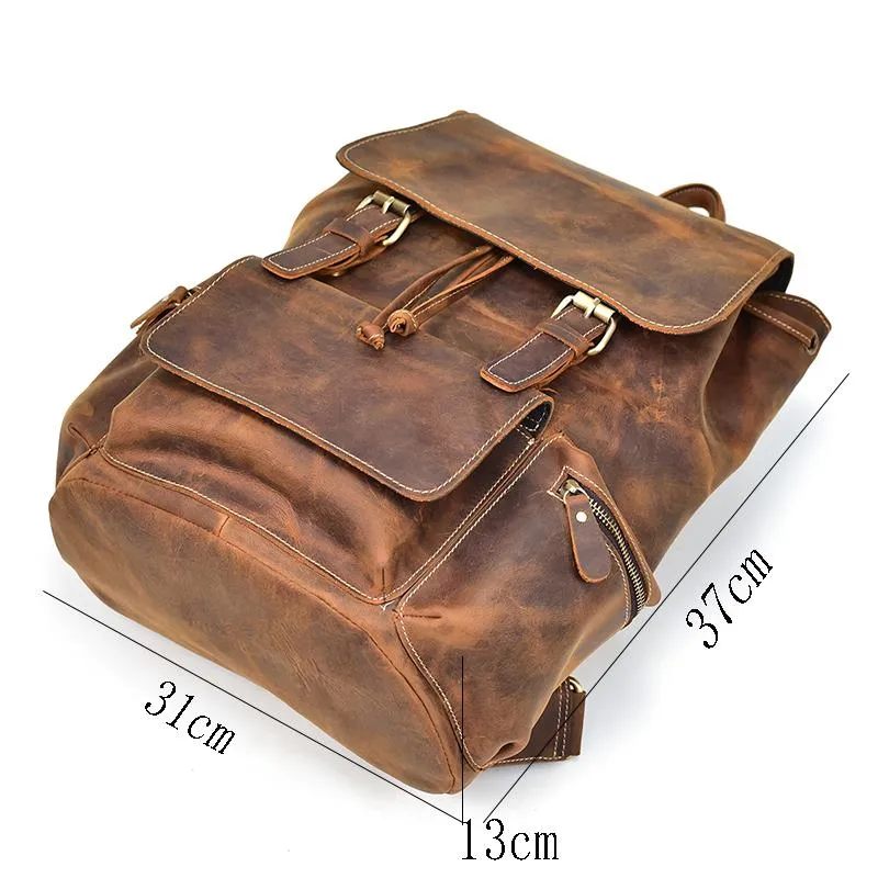 The Hagen Backpack | Vintage Leather Backpack - Image 7