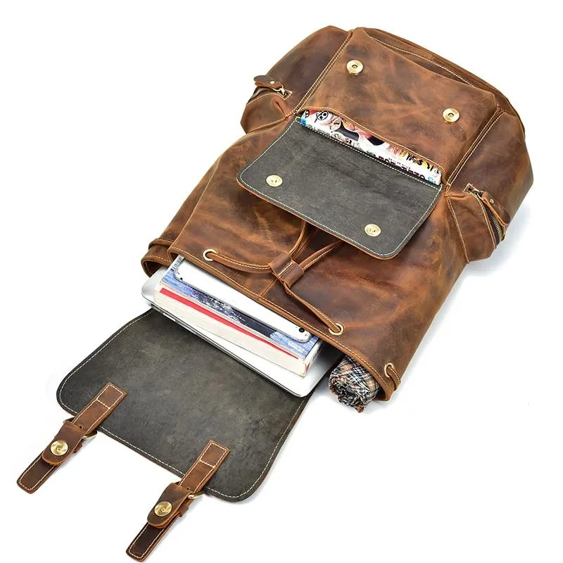 The Hagen Backpack | Vintage Leather Backpack - Image 8