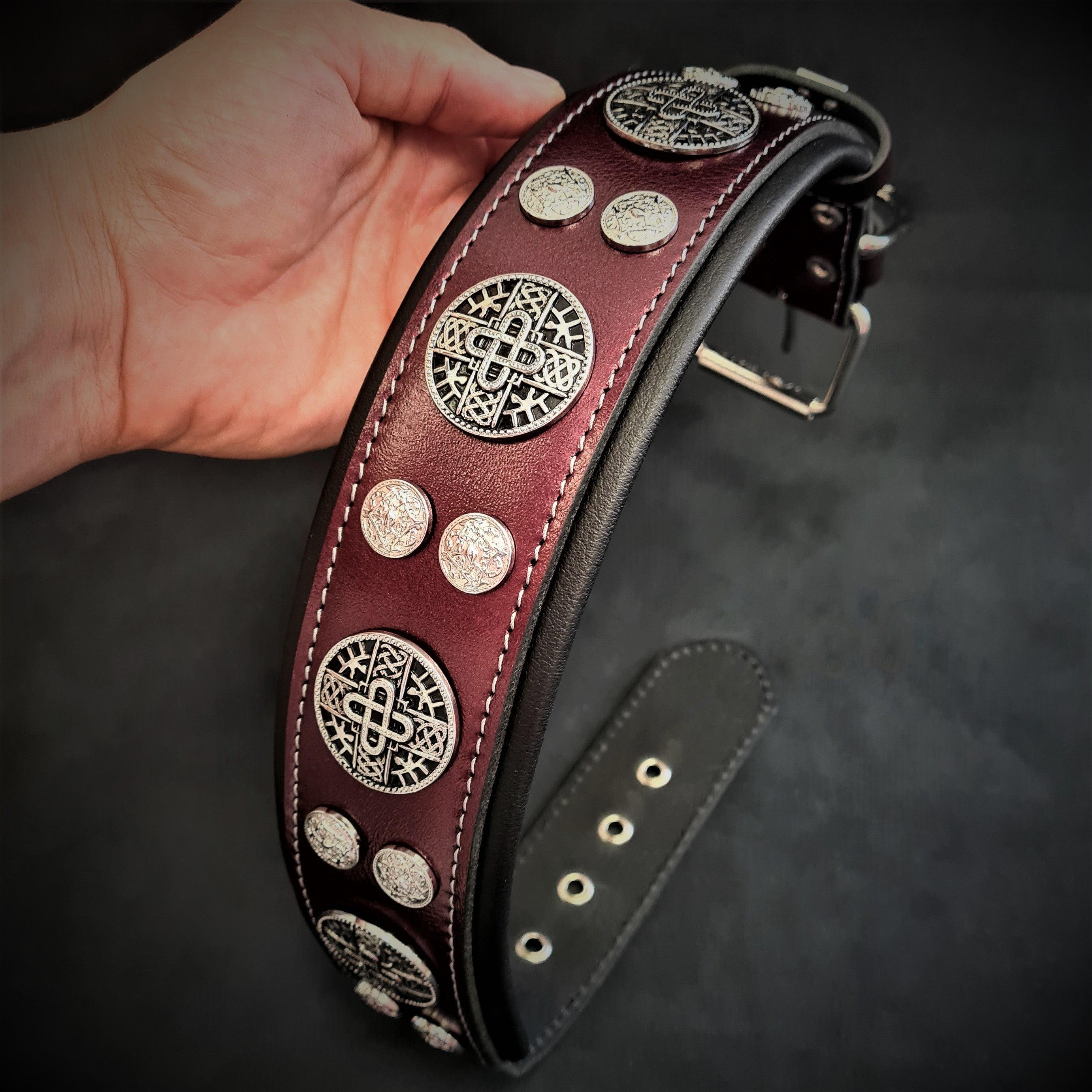 The "Hektor" Burgundy Dog Collar. LIMITED - Image 2