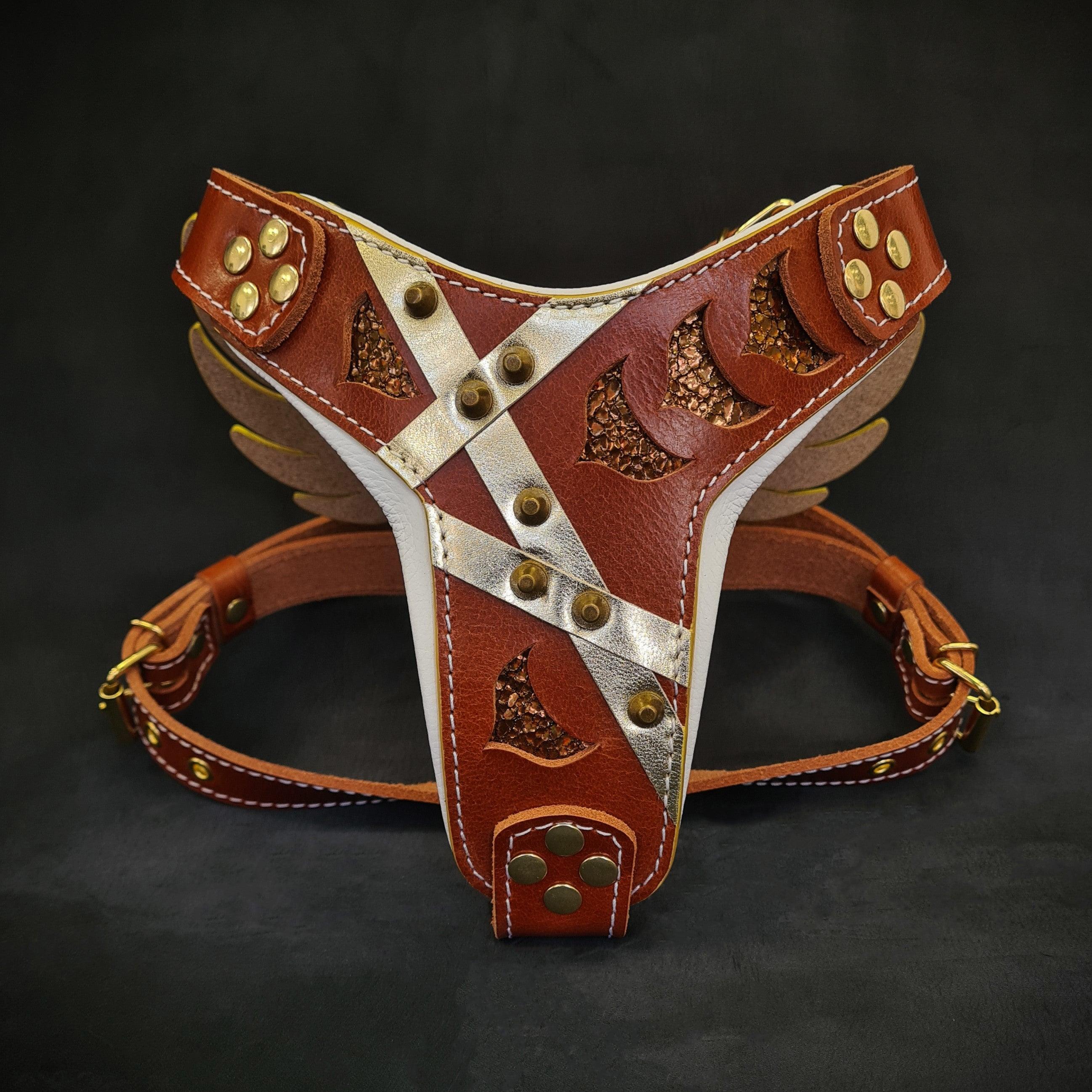 The "Hermes" Leather Dog Harness for Large and Giant Breeds - Image 2