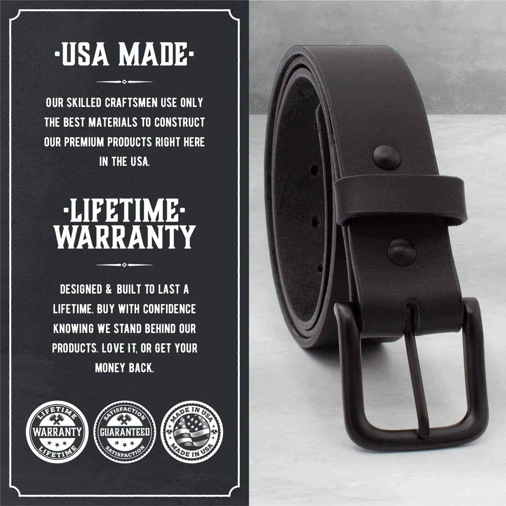 The Huntsman Belt – Durable Full Grain Leather Everyday Belt - Image 2