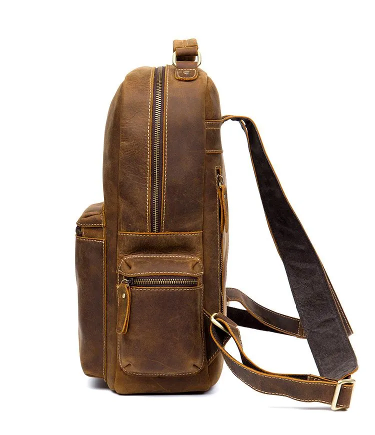 The Langley Backpack | Genuine Vintage Leather Backpack - Image 10