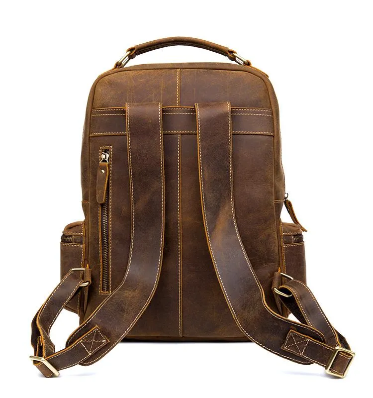 The Langley Backpack | Genuine Vintage Leather Backpack - Image 11