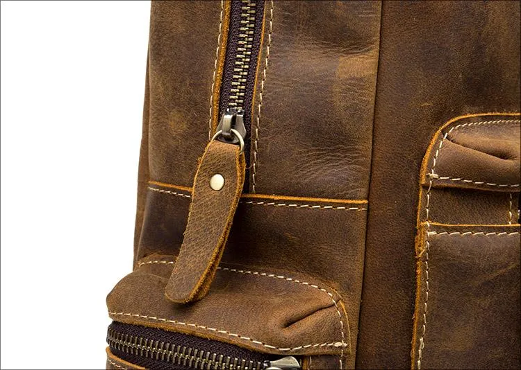 The Langley Backpack | Genuine Vintage Leather Backpack - Image 13