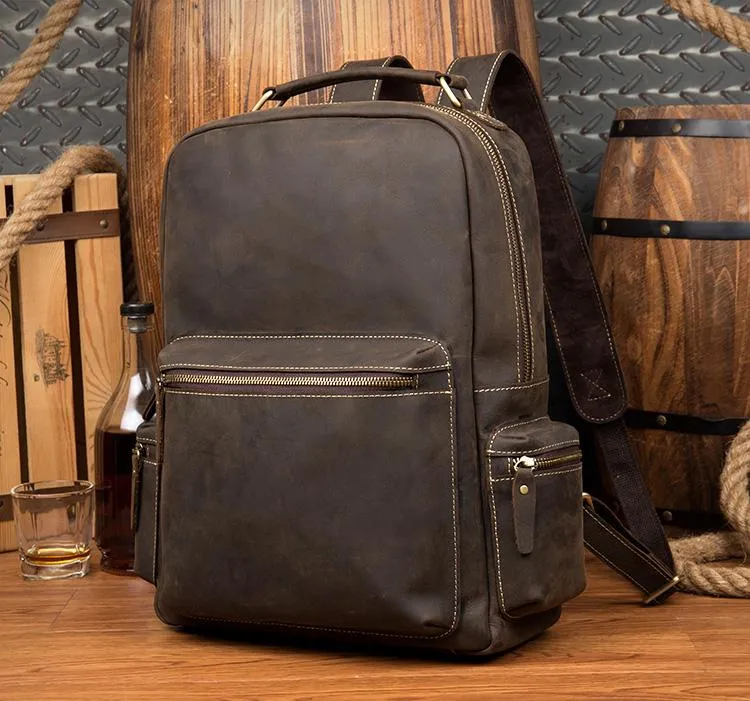 The Langley Backpack | Genuine Vintage Leather Backpack - Image 15