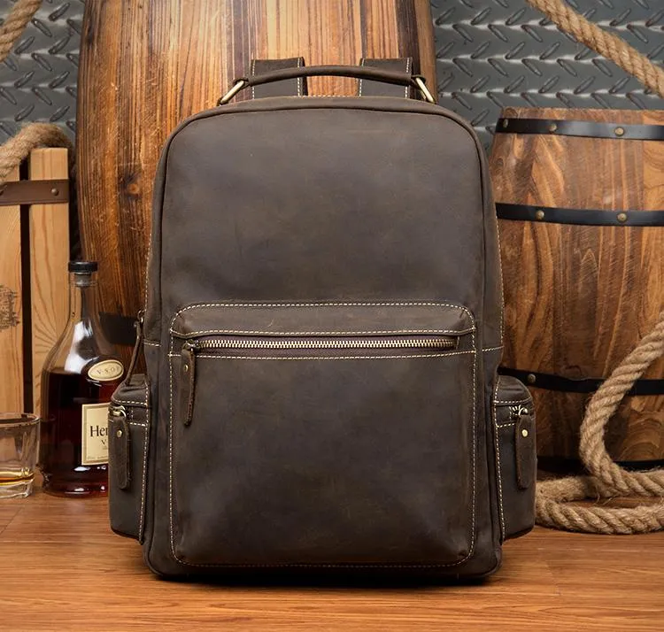The Langley Backpack | Genuine Vintage Leather Backpack - Image 17