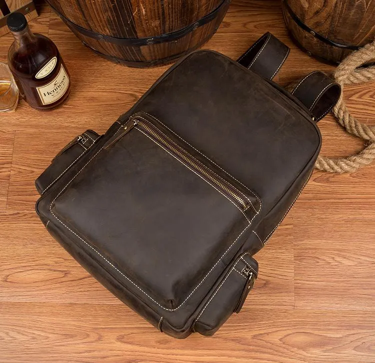 The Langley Backpack | Genuine Vintage Leather Backpack - Image 18