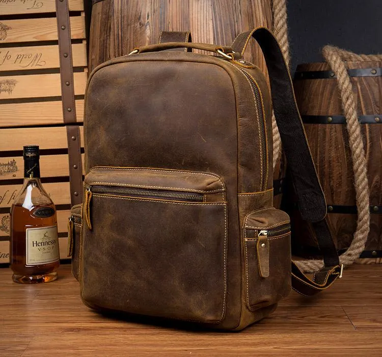 The Langley Backpack | Genuine Vintage Leather Backpack - Image 4