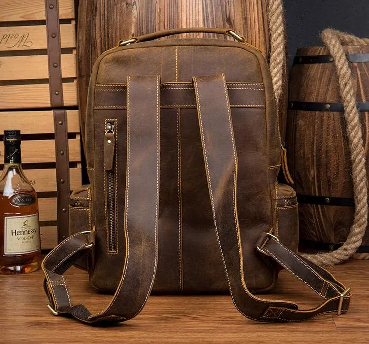 The Langley Backpack | Genuine Vintage Leather Backpack - Image 7