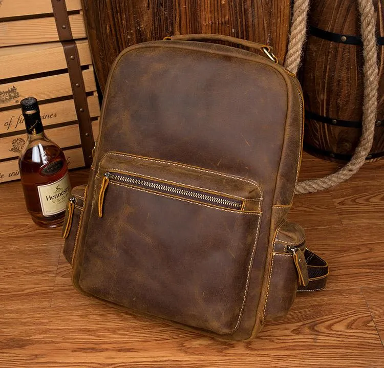 The Langley Backpack | Genuine Vintage Leather Backpack - Image 8