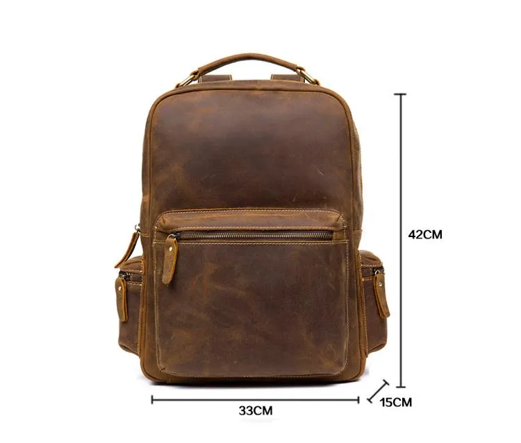 The Langley Backpack | Genuine Vintage Leather Backpack - Image 9