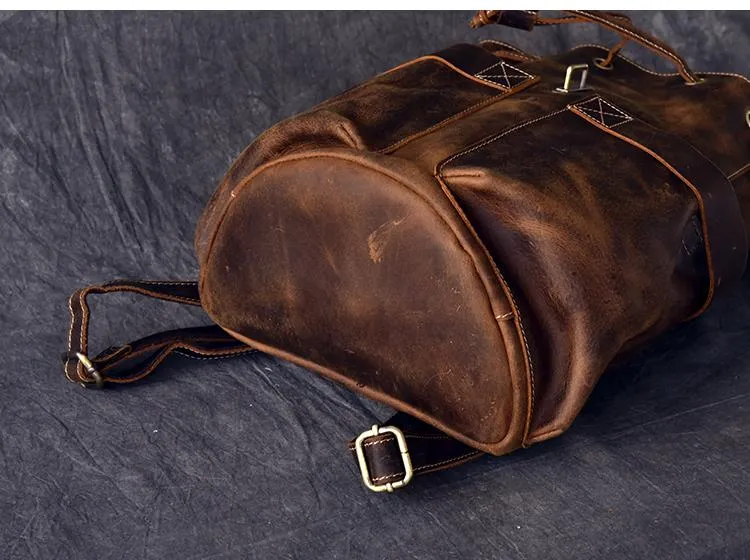 The Olaf Rucksack | Vintage Leather Travel Backpack - Image 10