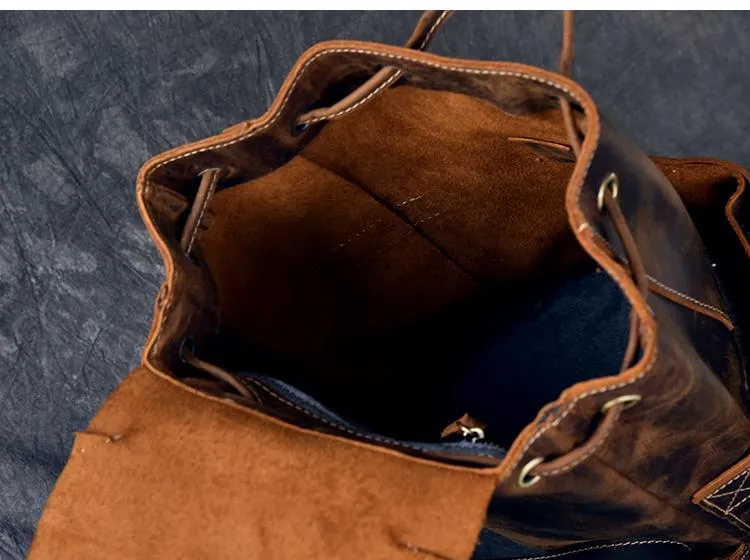 The Olaf Rucksack | Vintage Leather Travel Backpack - Image 13