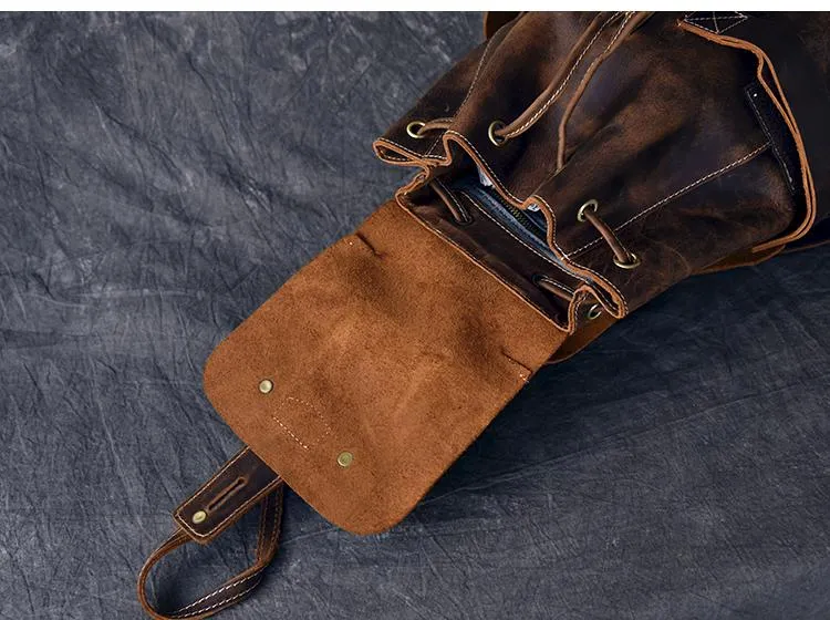 The Olaf Rucksack | Vintage Leather Travel Backpack - Image 15