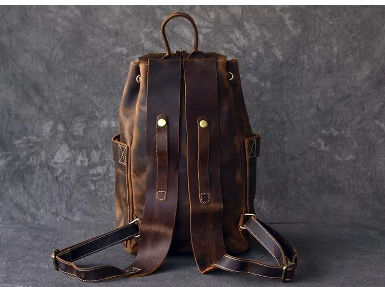 The Olaf Rucksack | Vintage Leather Travel Backpack - Image 6